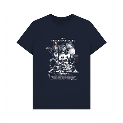 Navy Blue - Front - The Terminator Unisex Adult Movie Poster T-Shirt
