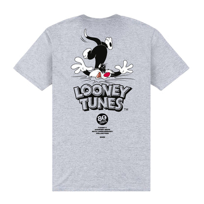 Heather Grey - Back - Looney Tunes Unisex Adult 80th Tweety Hammer T-Shirt