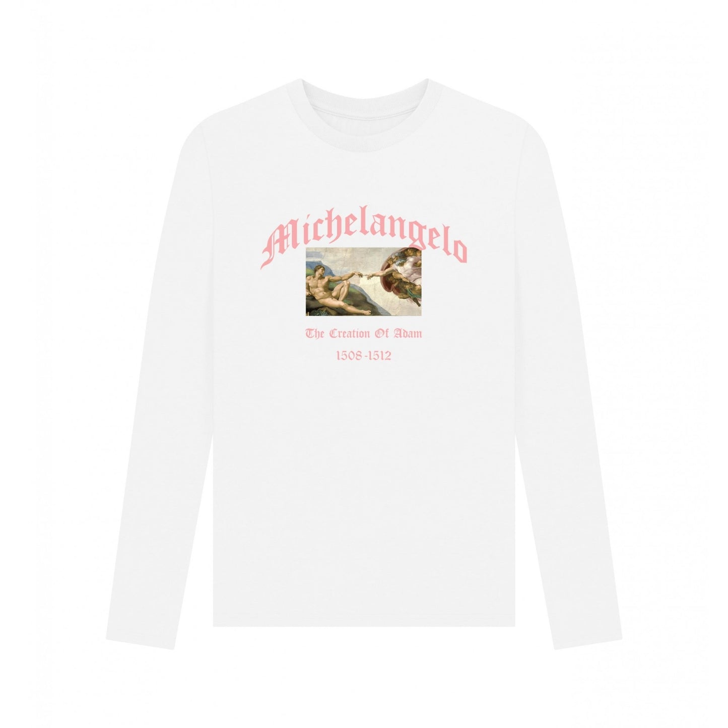 White - Front - Apoh Unisex Adult The Creation Of Adam Michelangelo T-Shirt