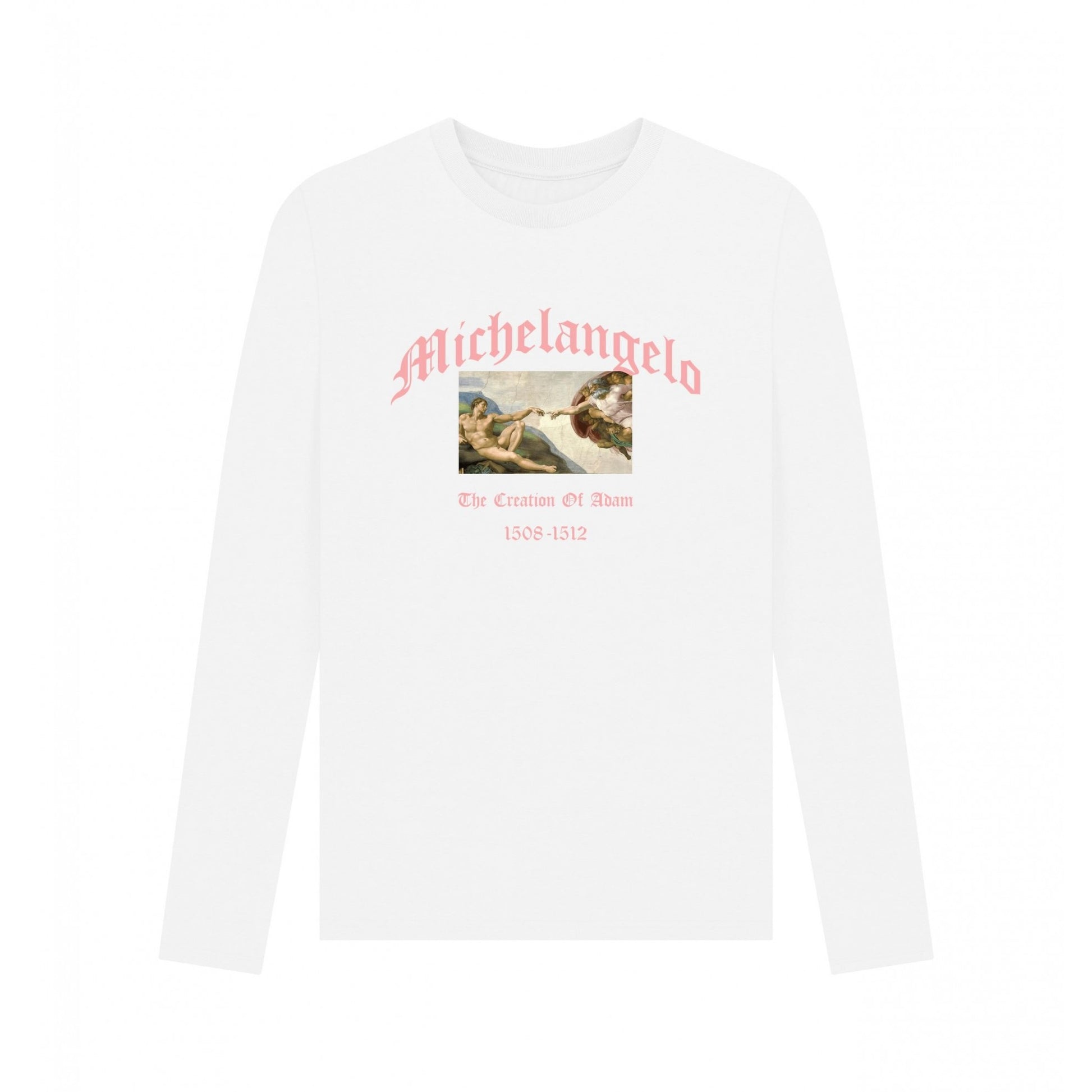 White - Front - Apoh Unisex Adult The Creation Of Adam Michelangelo T-Shirt