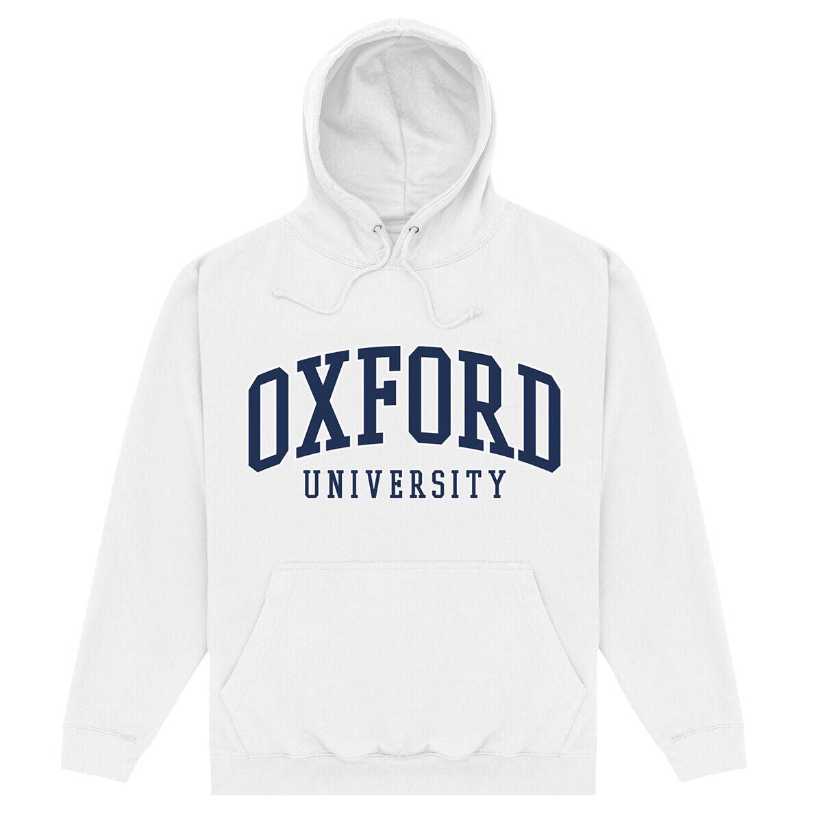 White - Front - University Of Oxford Unisex Adult Text Hoodie