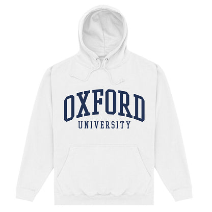 White - Front - University Of Oxford Unisex Adult Text Hoodie