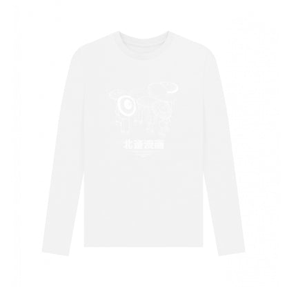 White - Front - Apoh Unisex Adult Santa Great Wave Merry Xmas Hokusai Long-Sleeved T-Shirt