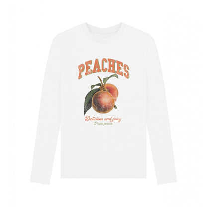 White - Front - Apoh Unisex Adult Christmas Shopping Edvard Munch Long-Sleeved T-Shirt