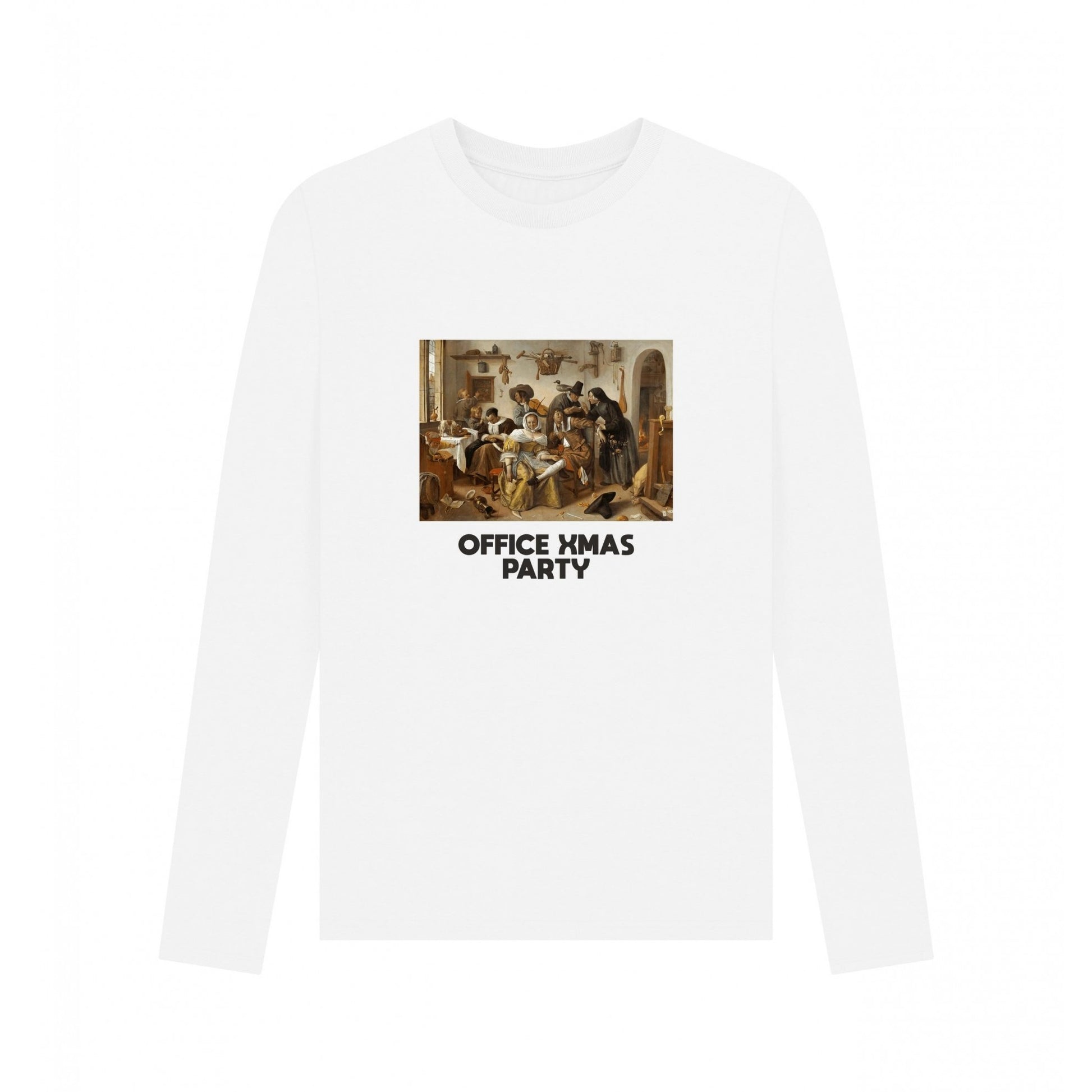 White - Front - Apoh Unisex Adult Office Xmas Party Long-Sleeved T-Shirt