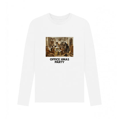 White - Front - Apoh Unisex Adult Office Xmas Party Long-Sleeved T-Shirt
