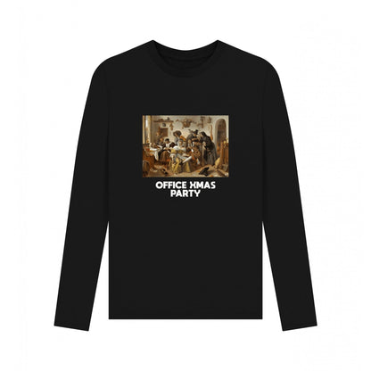 Black - Front - Apoh Unisex Adult Office Xmas Party Long-Sleeved T-Shirt