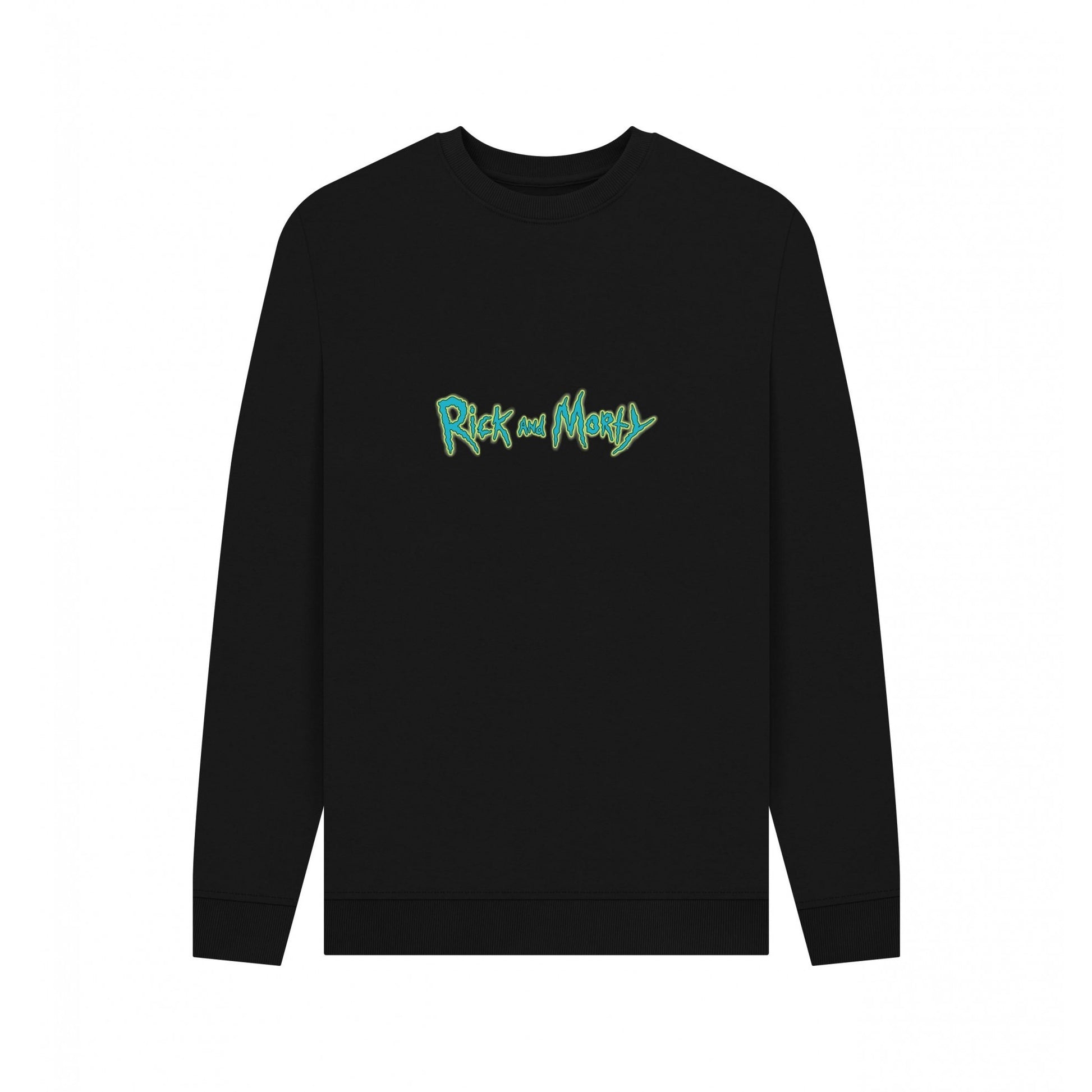 Black - Front - Rick And Morty Unisex Adult Logo Sweatshirt