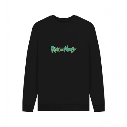Black - Front - Rick And Morty Unisex Adult Logo Sweatshirt