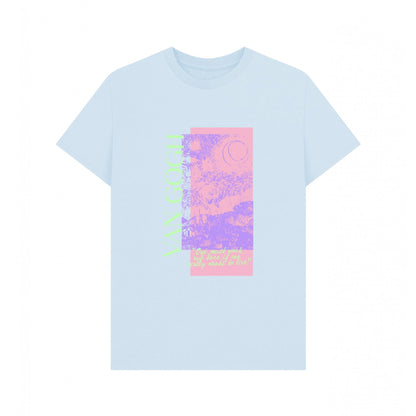 Sky Blue - Front - Apoh Unisex Adult Starry Night Scribble Vincent Van Gogh T-Shirt