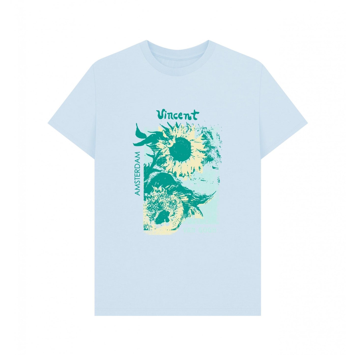 Sky Blue - Front - Apoh Unisex Adult Sunflowers Vincent Van Gogh T-Shirt