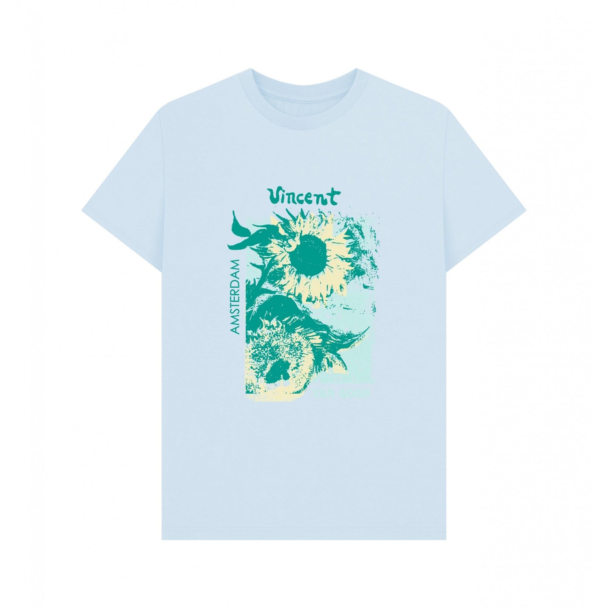 Sky Blue - Front - Apoh Unisex Adult Sunflowers Vincent Van Gogh T-Shirt