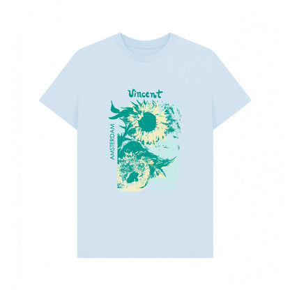 Sky Blue - Front - Apoh Unisex Adult Sunflowers Vincent Van Gogh T-Shirt