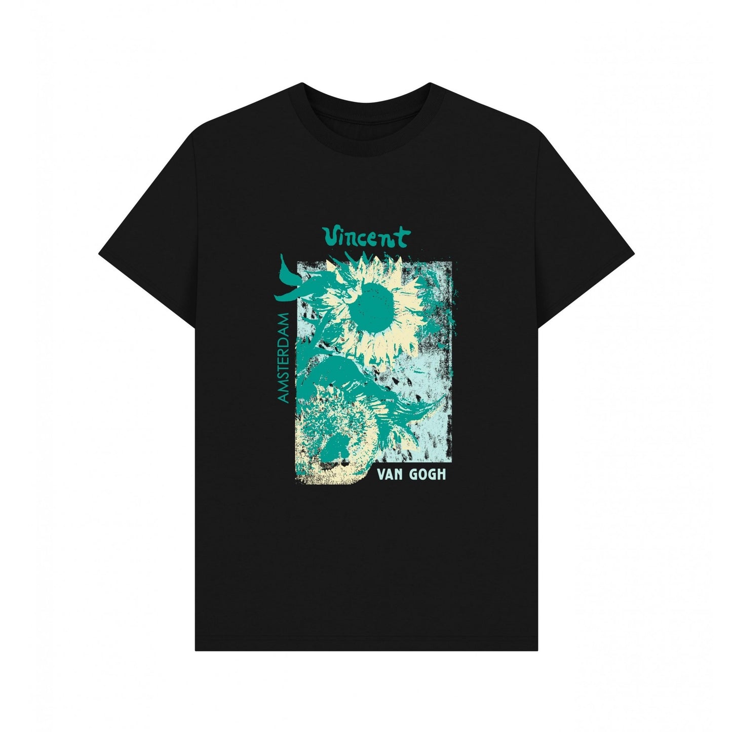 Black - Front - Apoh Unisex Adult Sunflowers Vincent Van Gogh T-Shirt