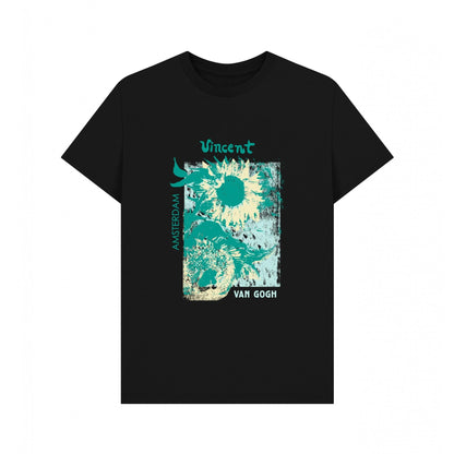 Black - Front - Apoh Unisex Adult Sunflowers Vincent Van Gogh T-Shirt