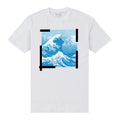 White - Front - Apoh Unisex Adult Tape Hokusai T-Shirt