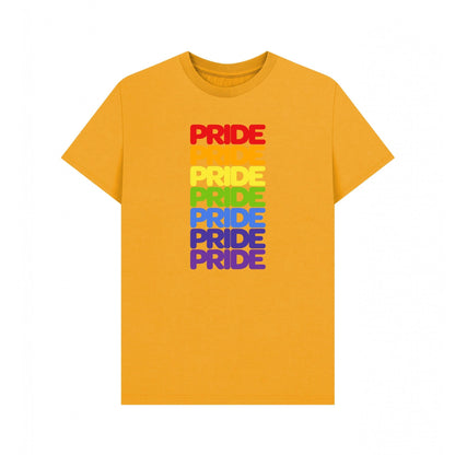 Mustard-Multicoloured - Front - Apoh Unisex Adult Pride Rainbow T-Shirt