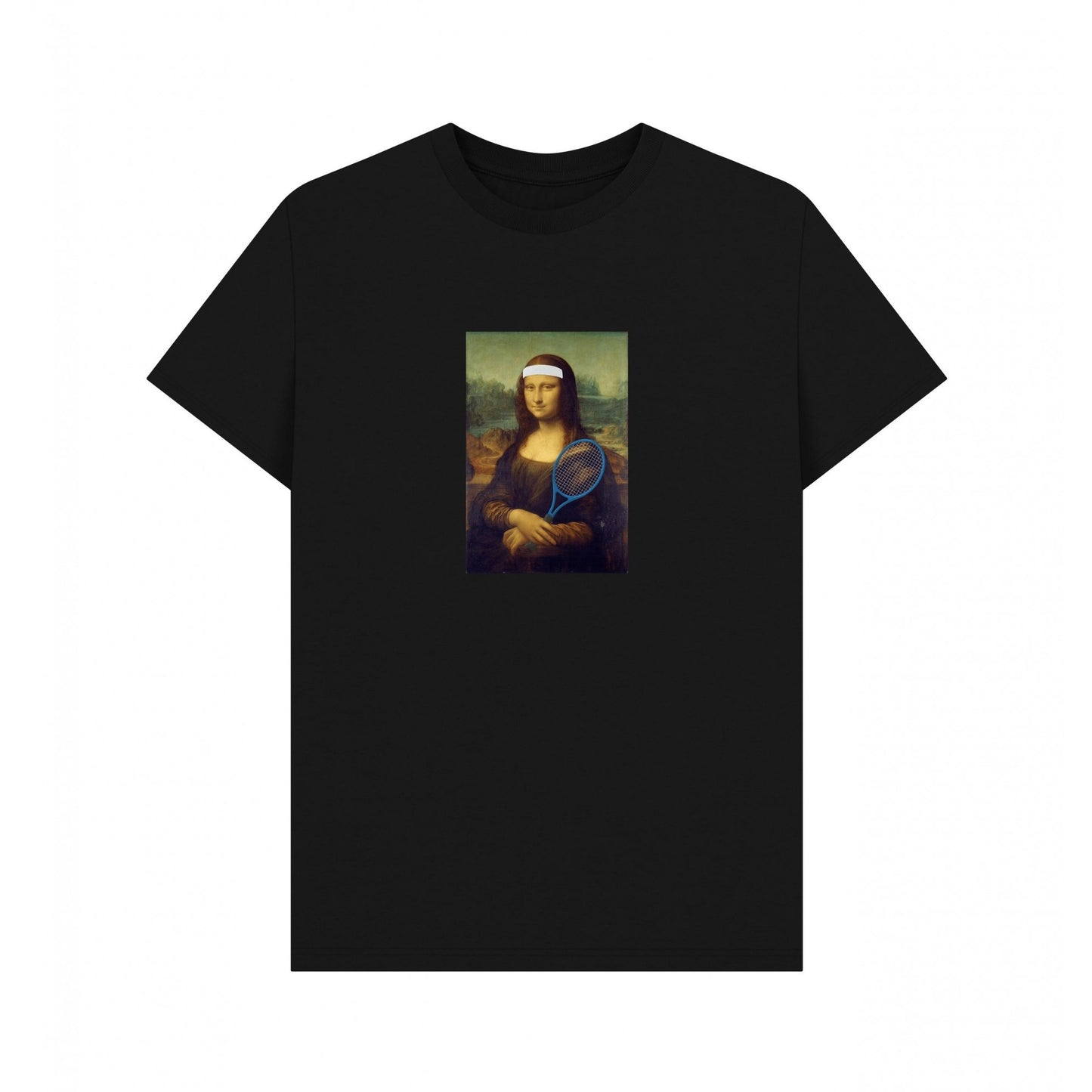 Black - Front - Apoh Unisex Adult Mona Lisa Tennis T-Shirt
