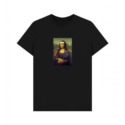 Black - Front - Apoh Unisex Adult Mona Lisa Tennis T-Shirt