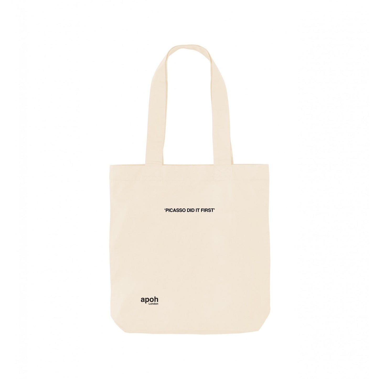 Natural - Front - Apoh Did It First Slogan Picasso Tote Bag