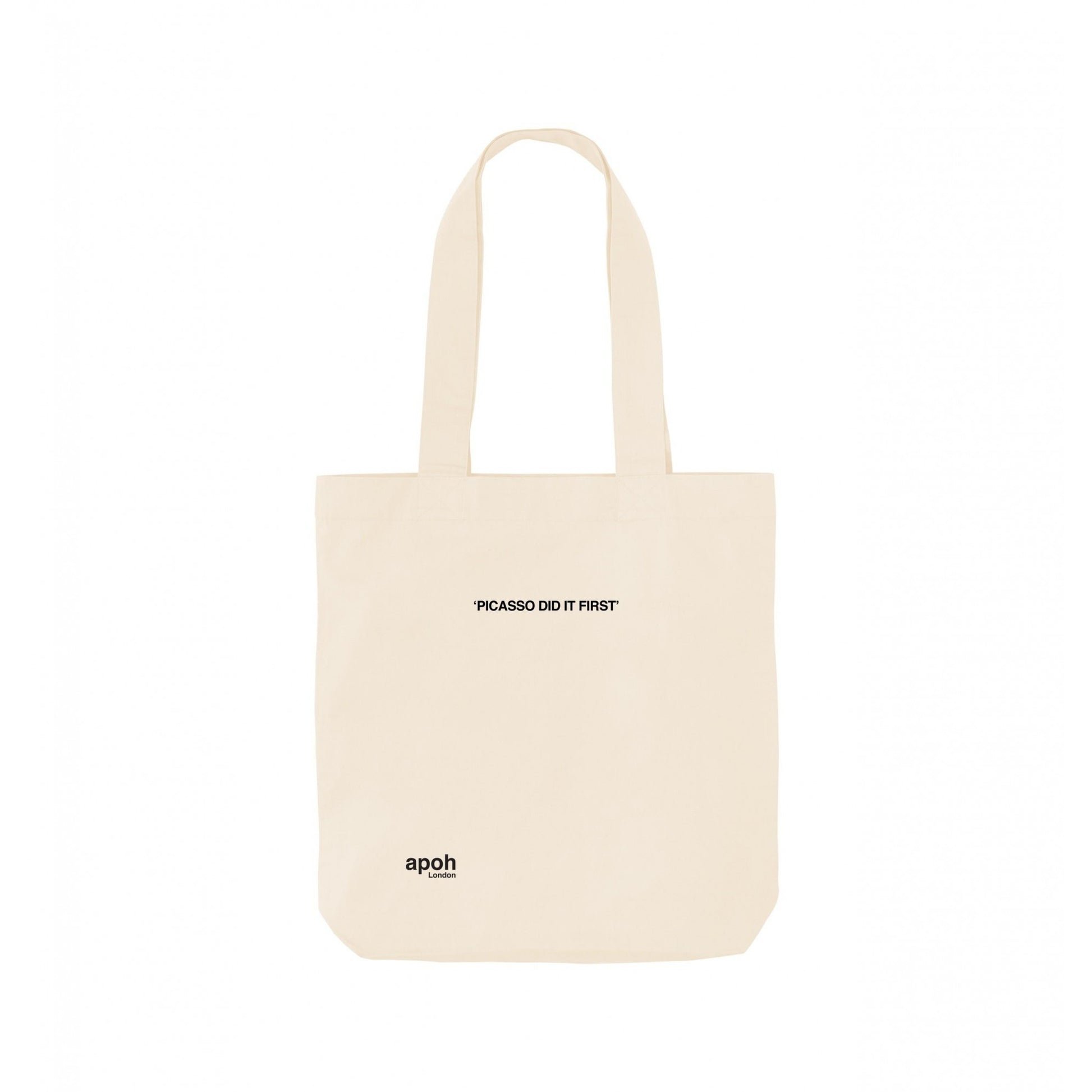 Natural - Front - Apoh Did It First Slogan Picasso Tote Bag