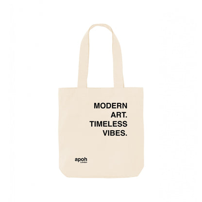 Natural - Front - Apoh Timeless Vibes Modern Art Tote Bag