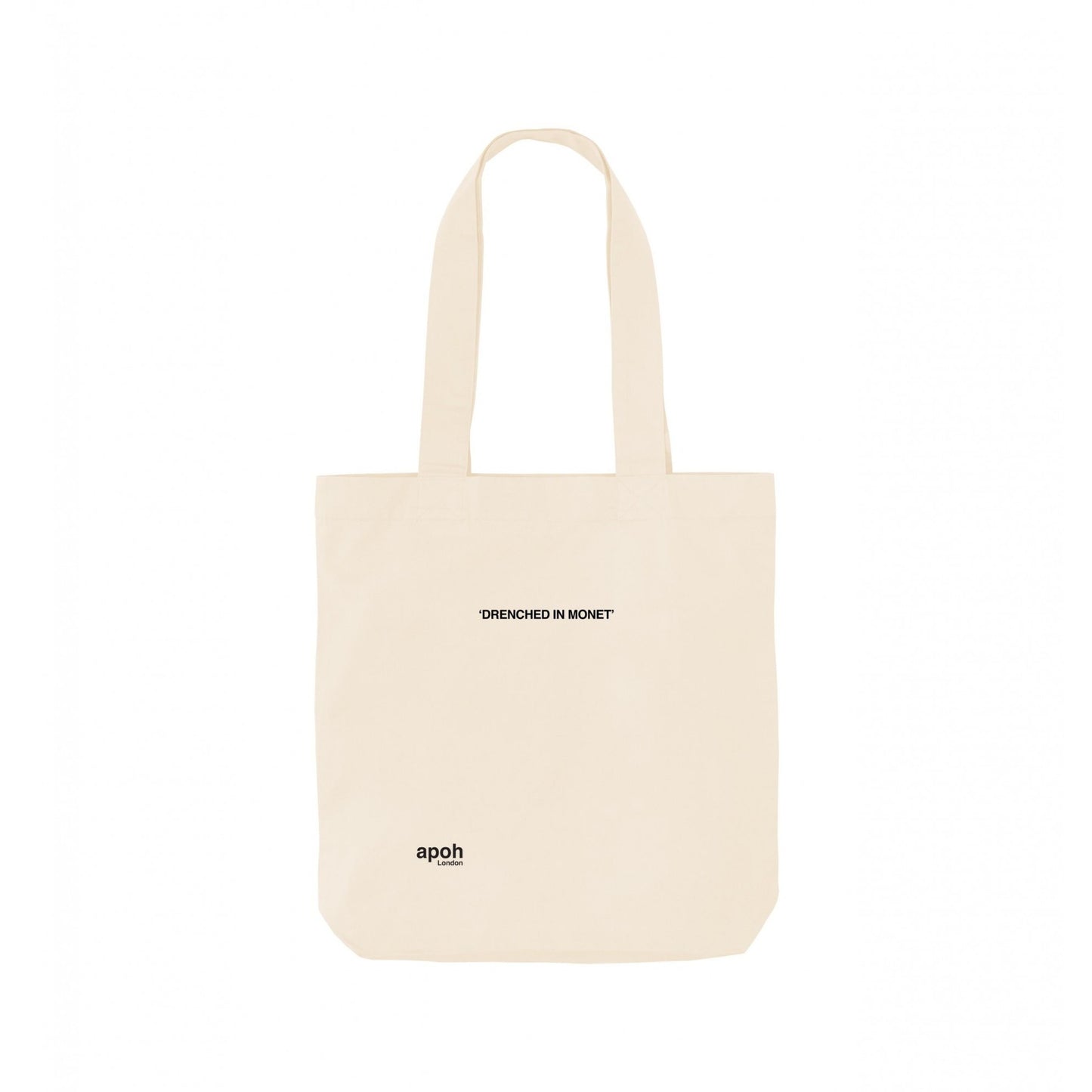 Natural - Front - Apoh Drenched In Monet Slogan Tote Bag