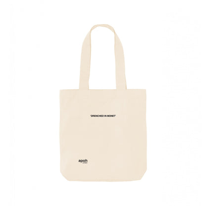 Natural - Front - Apoh Drenched In Monet Slogan Tote Bag