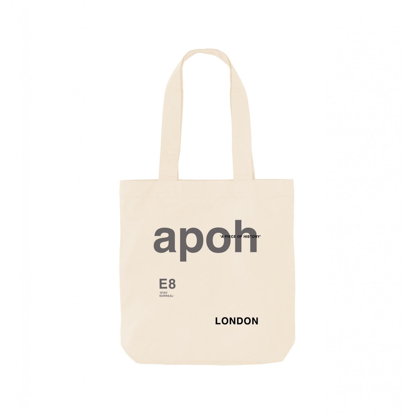Natural - Front - Apoh London Slogan Tote Bag