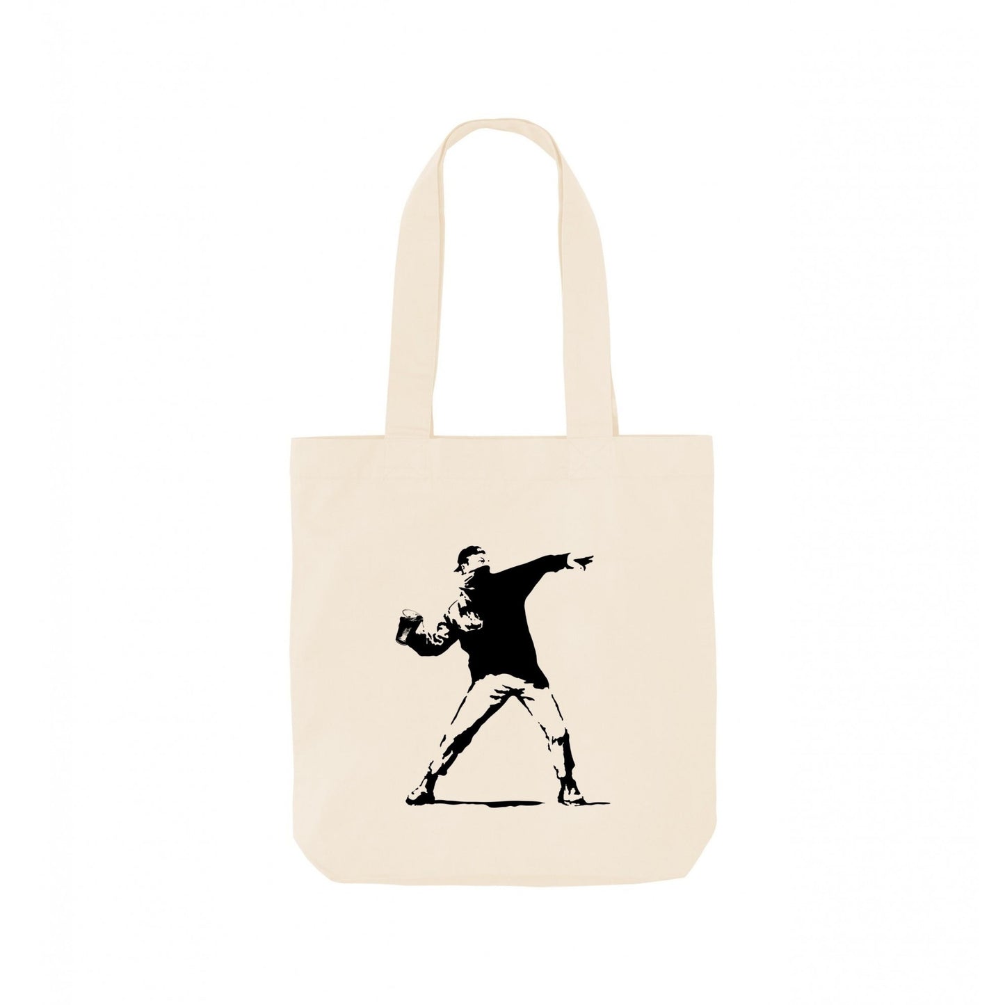 Natural - Front - Apoh Festival Cup Thrower Banksy Tote Bag