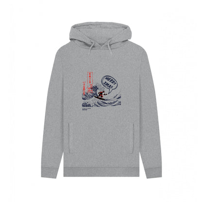 Light Heather - Front - Apoh Unisex Adult Santa Great Wave Merry Xmas Hokusai Hoodie