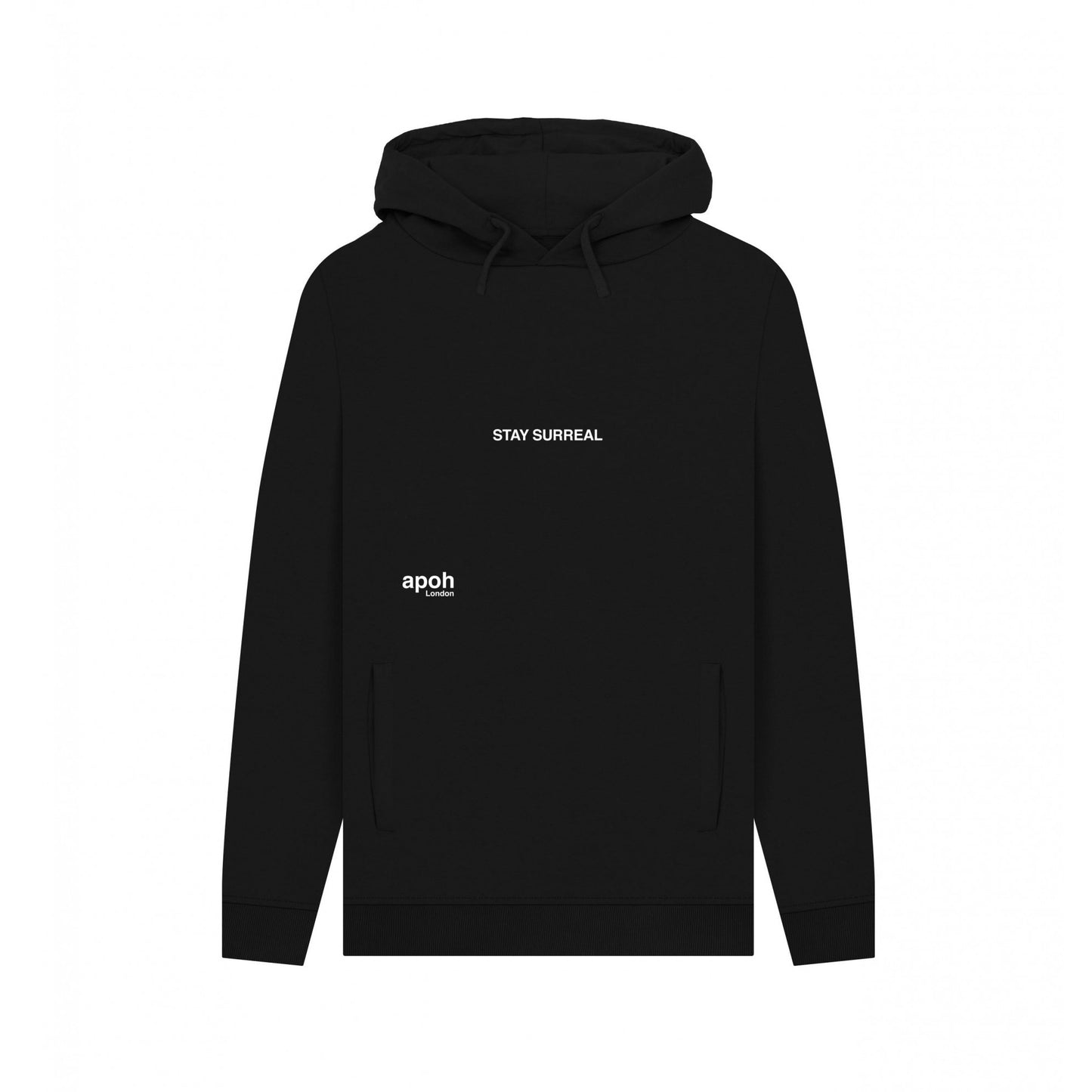 Black - Front - Apoh Unisex Adult Stay Surreal Slogan Hoodie