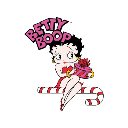 Celtic Green - Side - Betty Boop Unisex Adult Candy Cane Sweatshirt