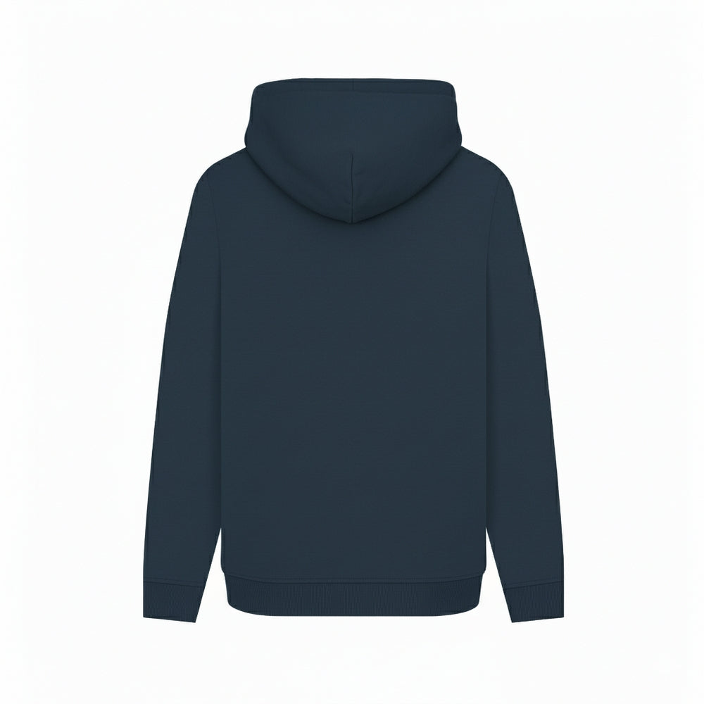 Navy - Back - The Wire Unisex Adult Logo Hoodie