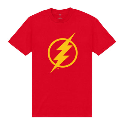 Red - Front - The Flash Unisex Adult Graphic Print Logo T-Shirt
