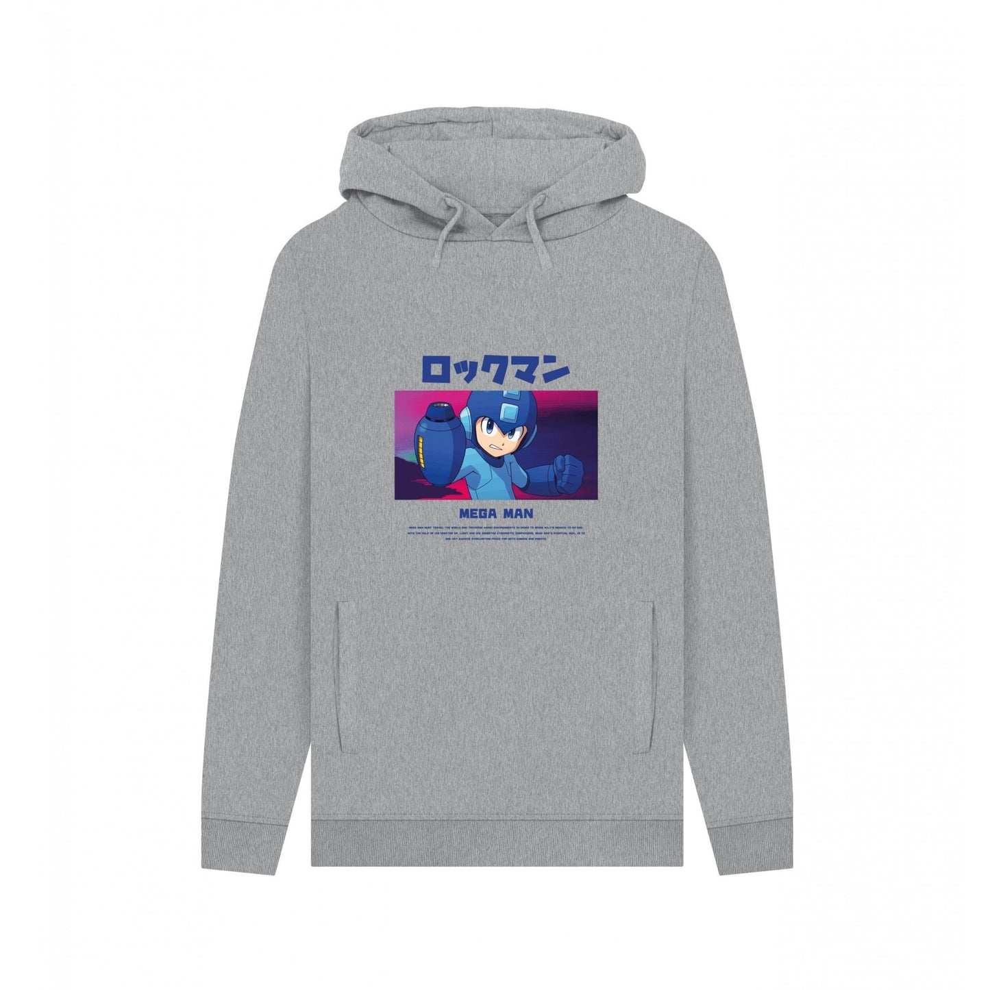 Light Heather - Front - Mega Man Unisex Adult Everlasting Peace Hoodie