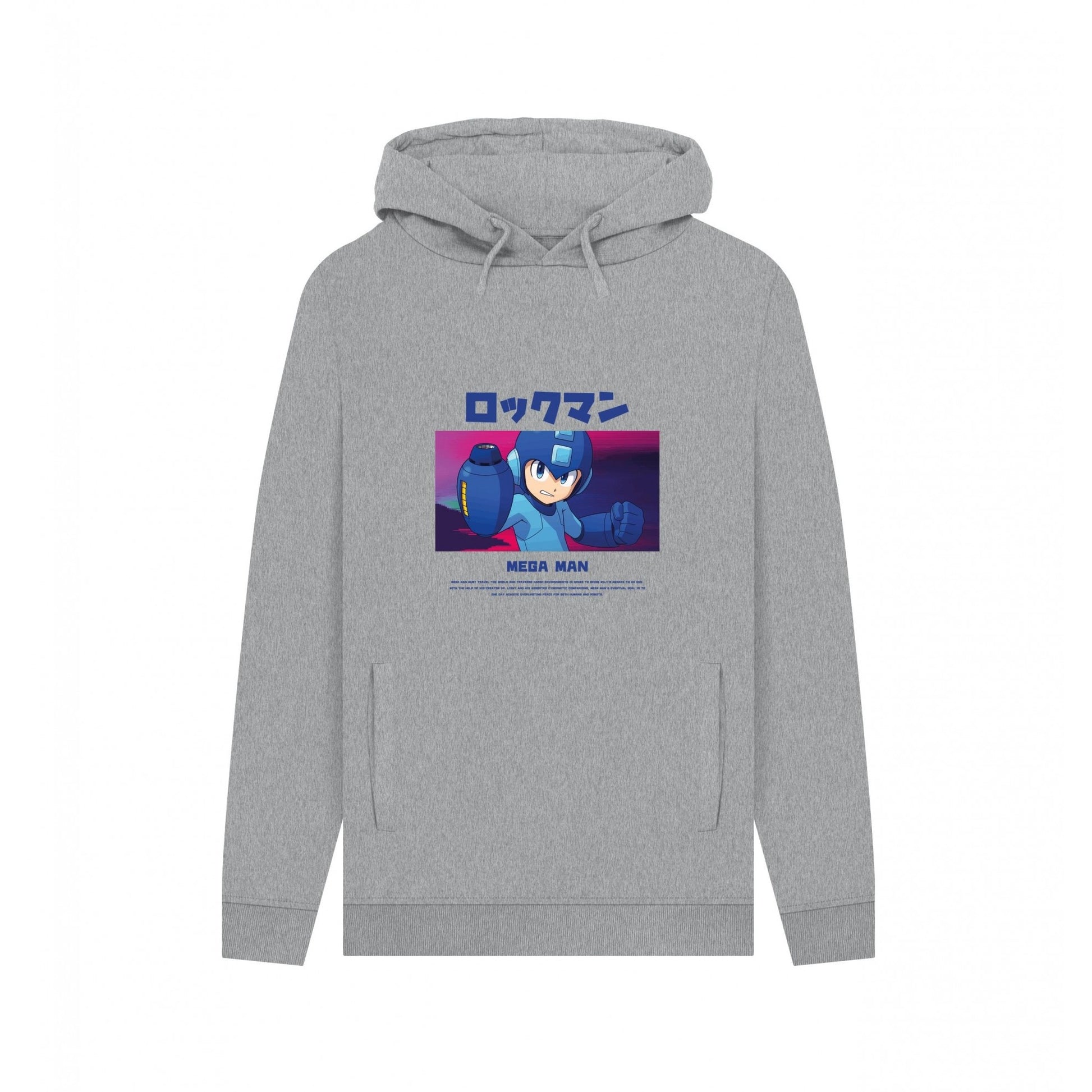 Light Heather - Front - Mega Man Unisex Adult Everlasting Peace Hoodie