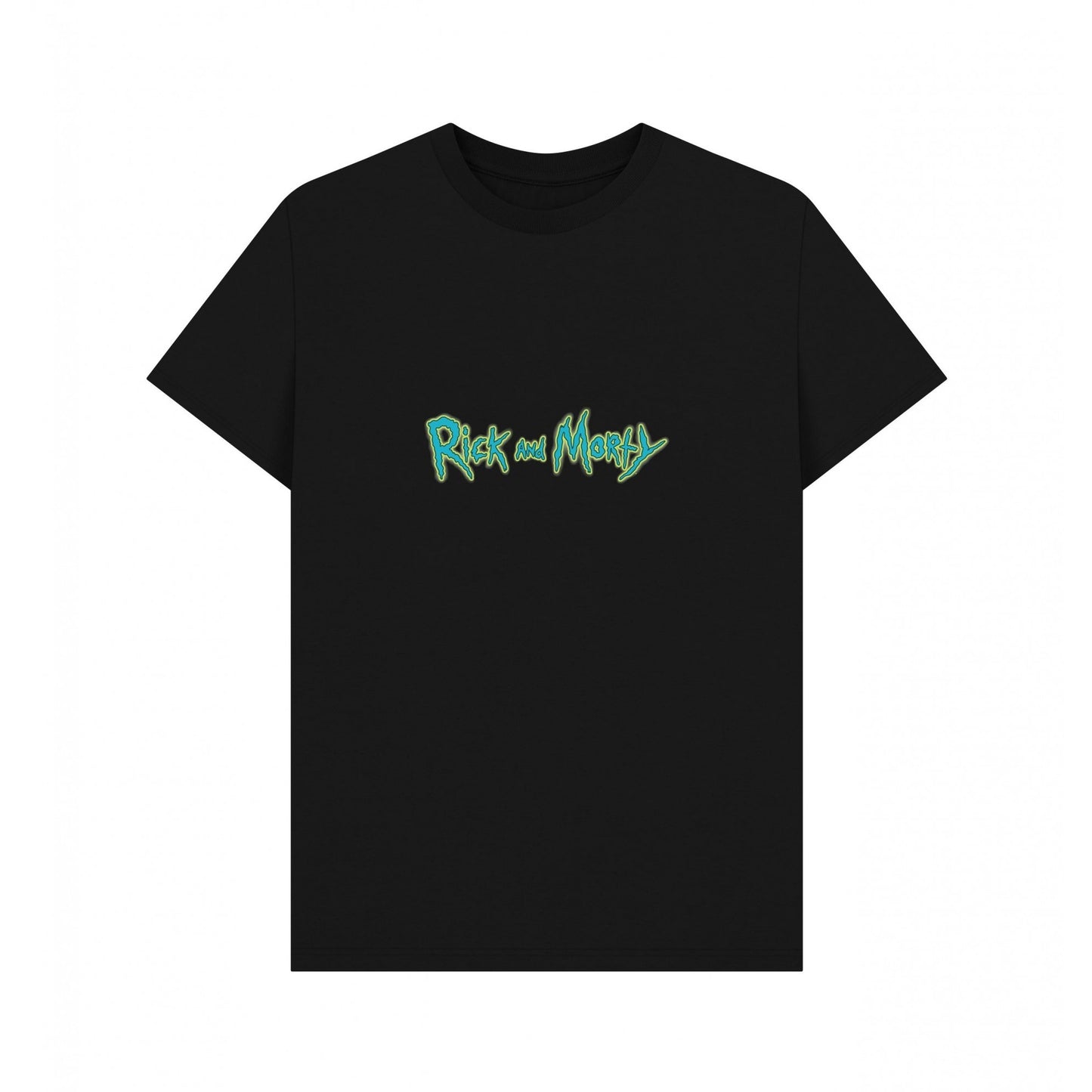 Black - Front - Rick And Morty Unisex Adult Logo T-Shirt