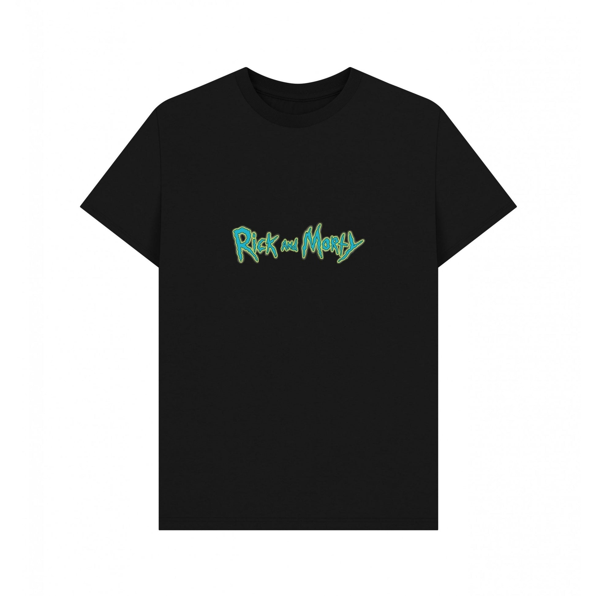 Black - Front - Rick And Morty Unisex Adult Logo T-Shirt