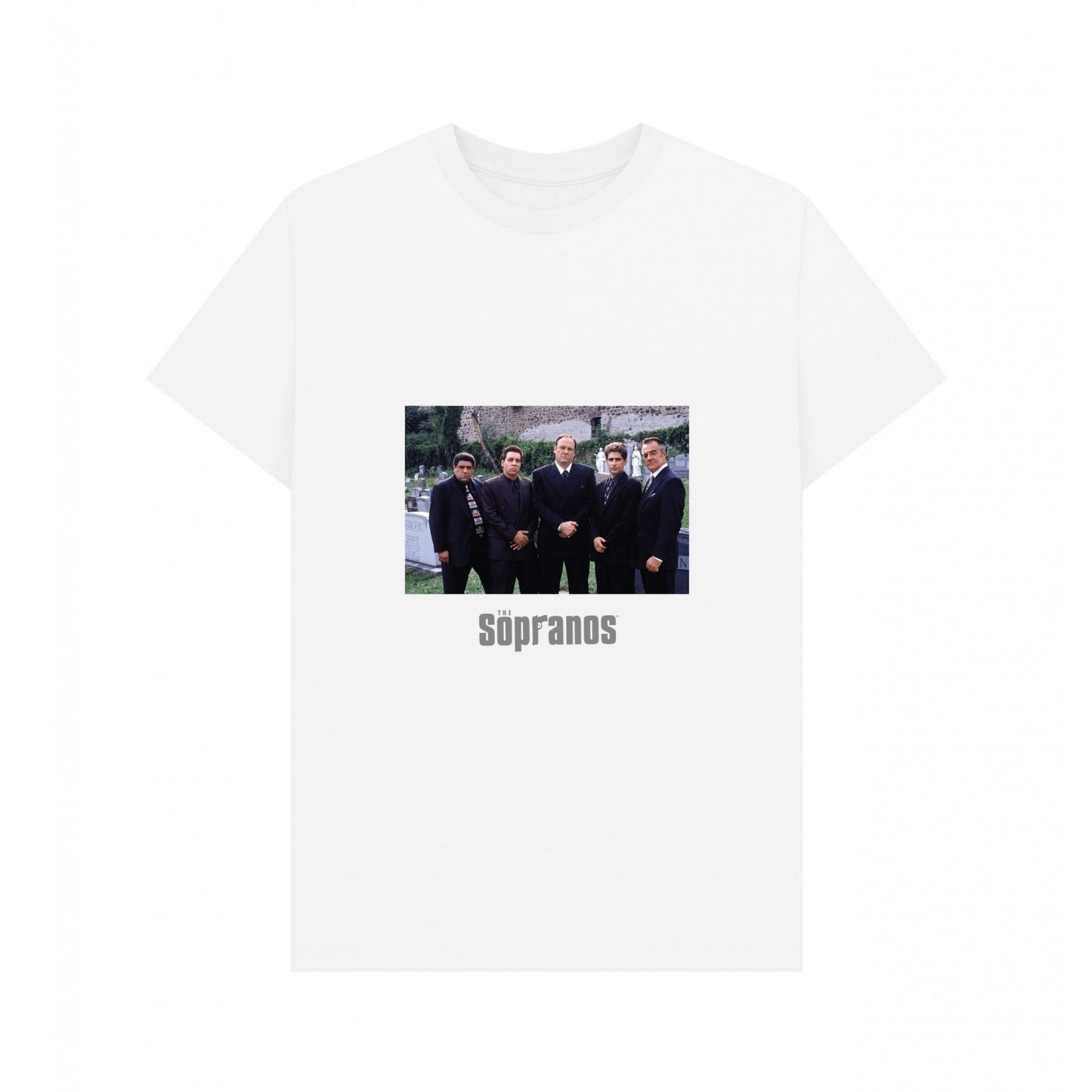 White - Front - The Sopranos Unisex Adult Cast T-Shirt