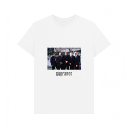 White - Front - The Sopranos Unisex Adult Cast T-Shirt