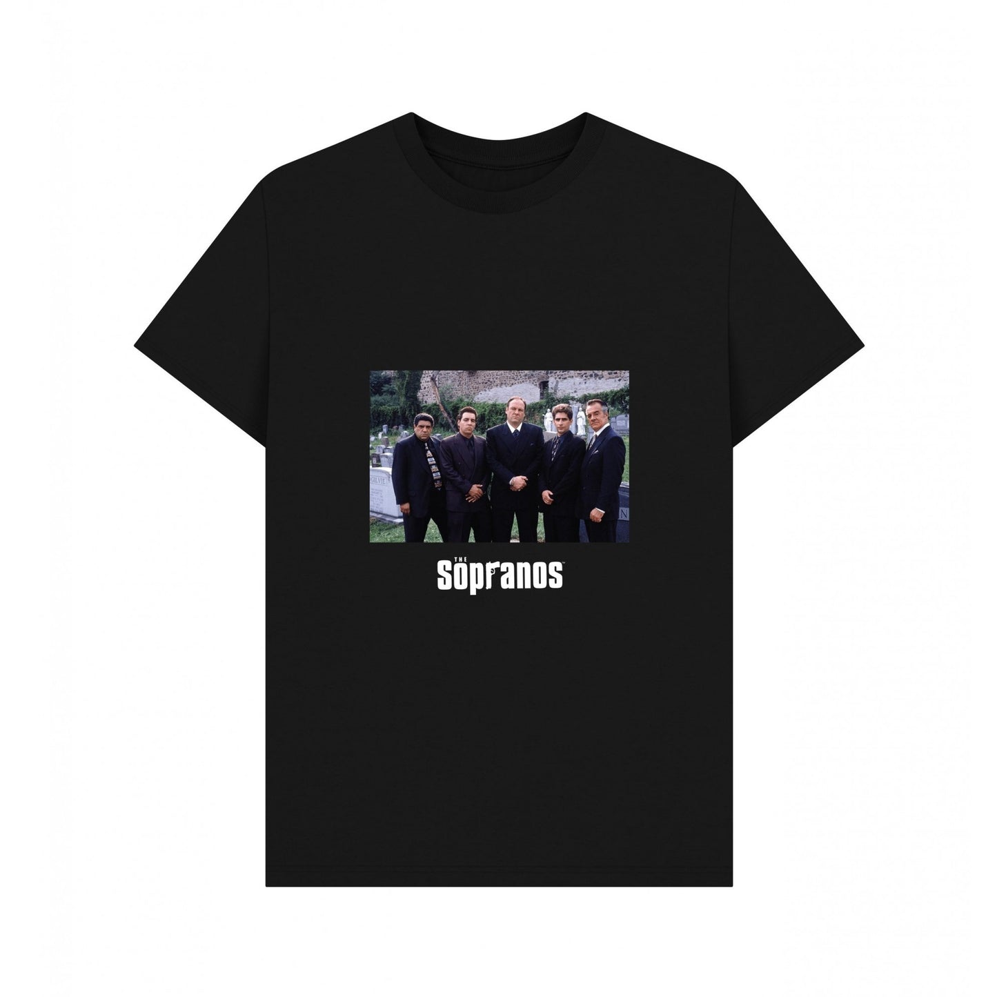 Black - Front - The Sopranos Unisex Adult Cast T-Shirt
