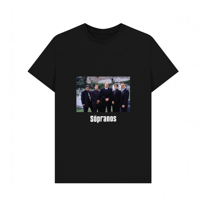 Black - Front - The Sopranos Unisex Adult Cast T-Shirt