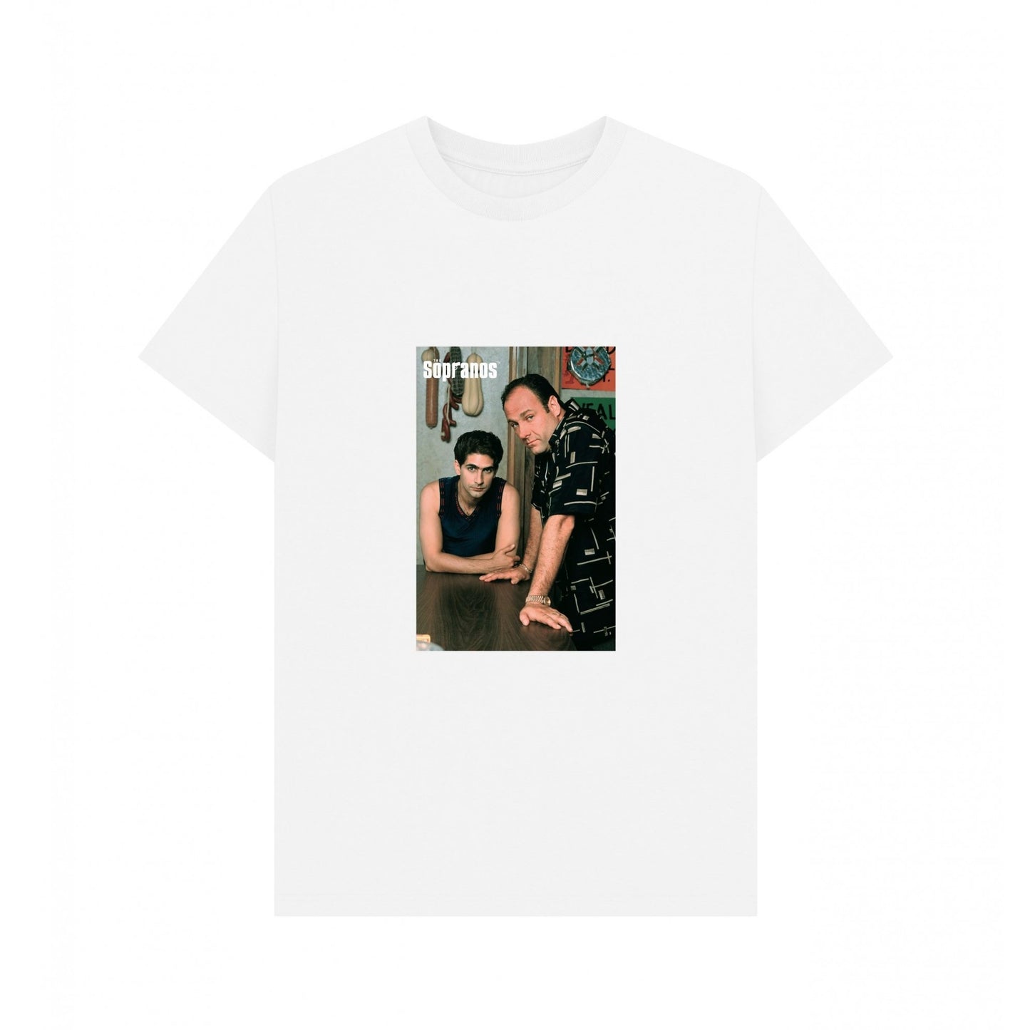 White - Front - The Sopranos Unisex Adult Tony and Christopher T-Shirt