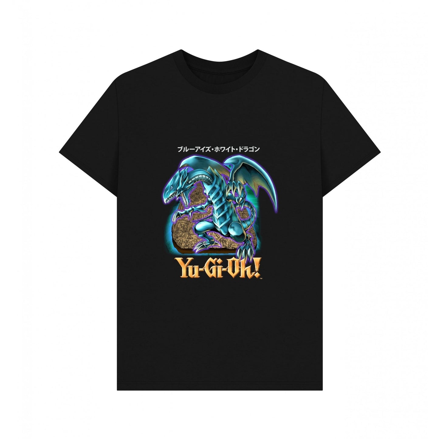 Black - Front - Yu-Gi-Oh! Unisex Adult Blue-Eyes White Dragon T-Shirt