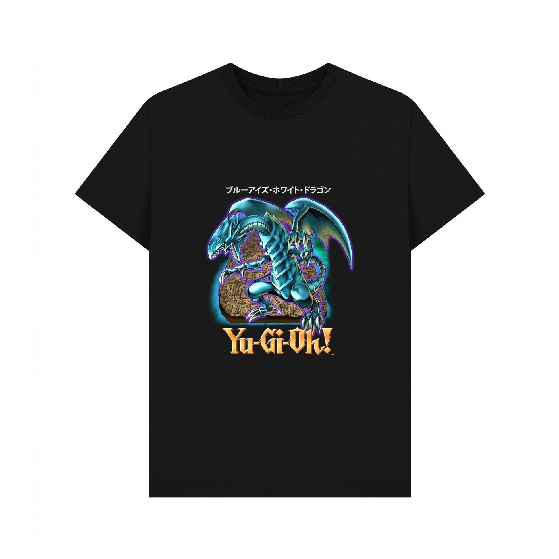 Black - Front - Yu-Gi-Oh! Unisex Adult Blue-Eyes White Dragon T-Shirt