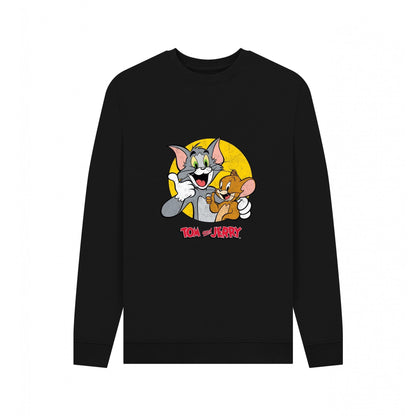 Black - Front - Tom and Jerry Unisex Adult Thumbs Up Sweatshirt