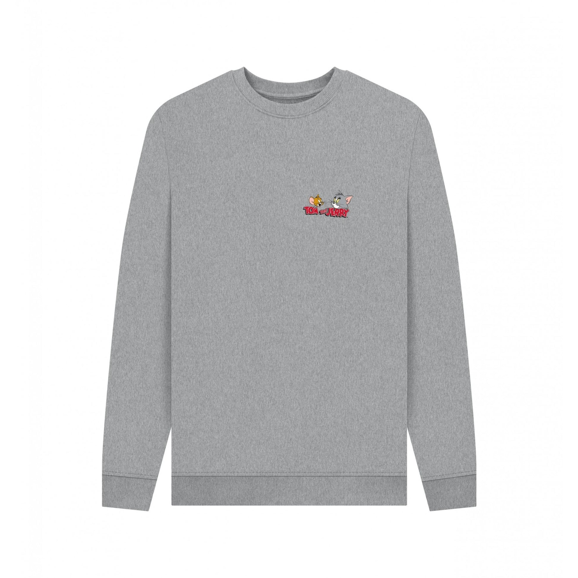 Light Heather - Front - Tom and Jerry Unisex Adult Classic Faces Sweatshirt