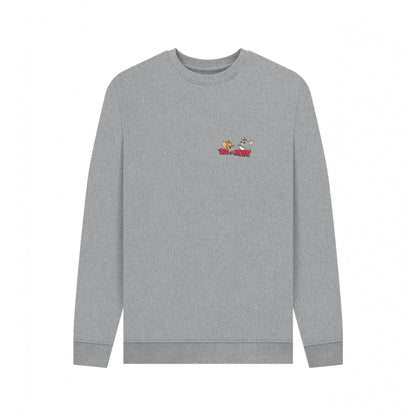 Light Heather - Front - Tom and Jerry Unisex Adult Classic Faces Sweatshirt