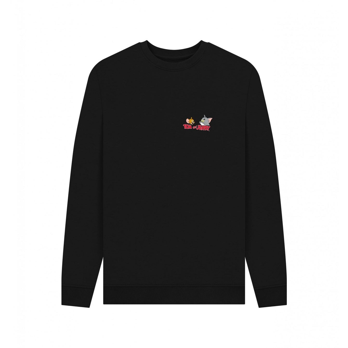 Black - Front - Tom and Jerry Unisex Adult Classic Faces Sweatshirt